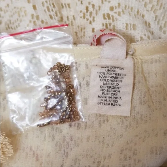 NWT RAGA Paolo Beaded Boho Shorts Romper - Picture 4 of 4